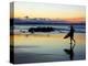 Surfer at Dusk, Gold Coast, Queensland, Australia-David Wall-Premier Image Canvas