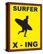 Surfer Crossing-null-Stretched Canvas