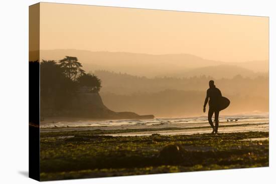 Surfer In Santa Cruz, CA-Justin Bailie-Premier Image Canvas