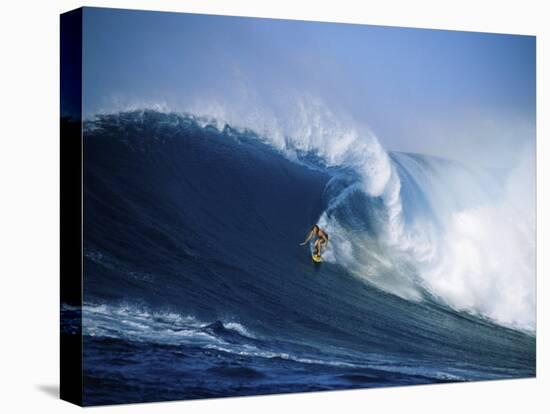 Surfer Riding a Wave-null-Premier Image Canvas