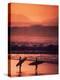 Surfers at Sunset, Oahu, Hawaii-Bill Romerhaus-Premier Image Canvas