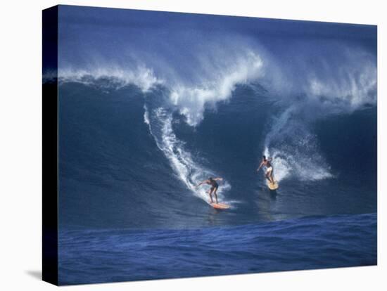 Surfers, Sunset Beach, Oahu, Hawaii-George Silk-Premier Image Canvas
