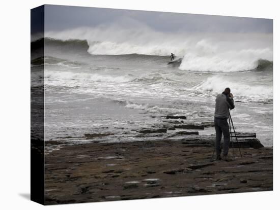 Surfing the Reefbreaks of County Donegal, Ulster, Republic of Ireland-Andrew Mcconnell-Premier Image Canvas