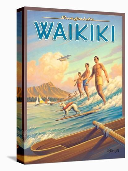 Surfride Waikiki-Kerne Erickson-Stretched Canvas