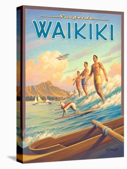 Surfride Waikiki-Kerne Erickson-Stretched Canvas