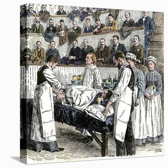 Surgery Performed Before Audience of Medical Students at Bellevue in New York City, 1890s-null-Premier Image Canvas