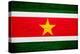 Suriname Flag Design with Wood Patterning - Flags of the World Series-Philippe Hugonnard-Stretched Canvas