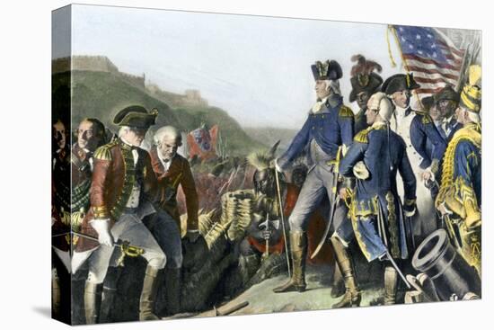 Surrender of British Army to Washington and Rochambeau at Yorktown, c.1781-null-Premier Image Canvas