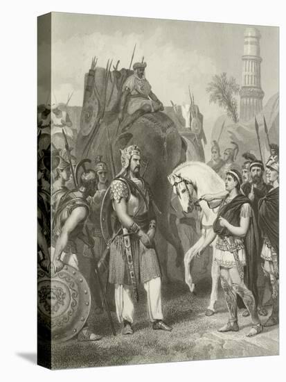 Surrender of Porus to the Emperor Alexander, 326 Bc-Alonzo Chappel-Premier Image Canvas