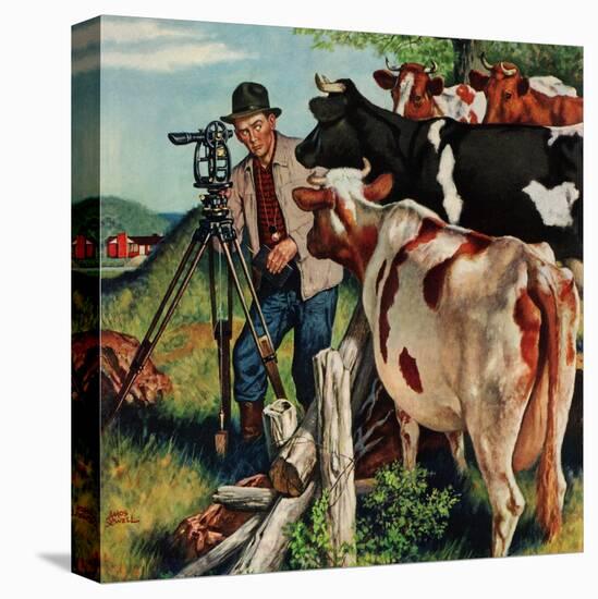 "Surveying the Cow Pasture", July 28, 1956-Amos Sewell-Premier Image Canvas