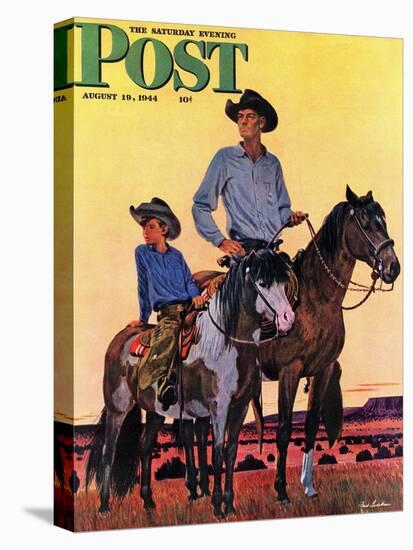 "Surveying the Ranch," Saturday Evening Post Cover, August 19, 1944-Fred Ludekens-Premier Image Canvas