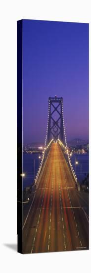 Suspension Bridge Illuminated at Night, Bay Bridge, San Francisco, California, USA-null-Premier Image Canvas