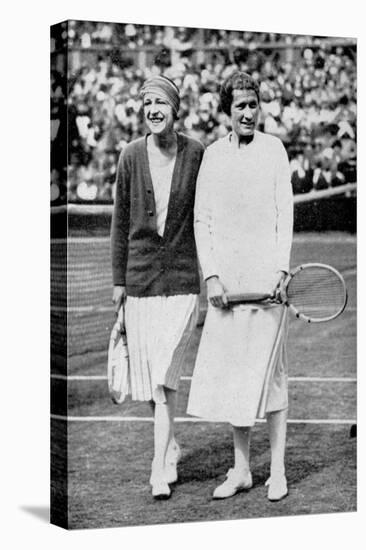 Suzanne Lenglen and Elizabeth Ryan before their Last Singles Match at Wimbledon, 1925-null-Premier Image Canvas