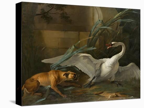 Swan Attacked by a Dog, 1745-Jean-Baptiste Oudry-Premier Image Canvas