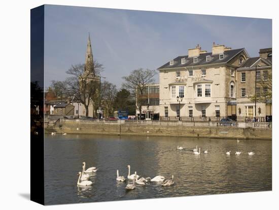 Swan Hotel and Great Ouse River, Bedford, Bedfordshire, England, United Kingdom, Europe-Rolf Richardson-Premier Image Canvas