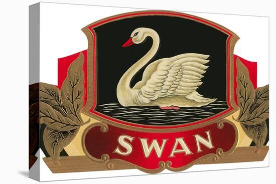 Swan Label-null-Stretched Canvas