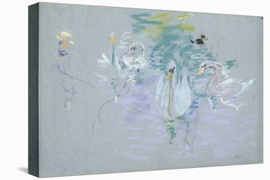Swans, 1885 (Pastel on Paper)-Berthe Morisot-Premier Image Canvas