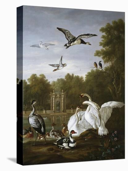 Swans, Ducks and Other Birds in a Park-Pieter Casteels-Premier Image Canvas