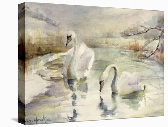 Swans in Winter-Karen Armitage-Premier Image Canvas