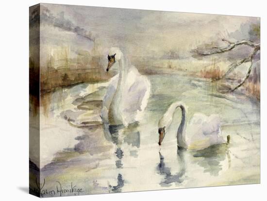 Swans in Winter-Karen Armitage-Premier Image Canvas