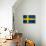 Sweden Flag Design with Wood Patterning - Flags of the World Series-Philippe Hugonnard-Stretched Canvas displayed on a wall