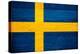 Sweden Flag Design with Wood Patterning - Flags of the World Series-Philippe Hugonnard-Stretched Canvas