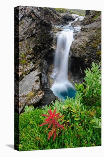 Sweden, Norrland, Bjorkliden. Waterfall along Rakkasjohka.-Fredrik Norrsell-Premier Image Canvas