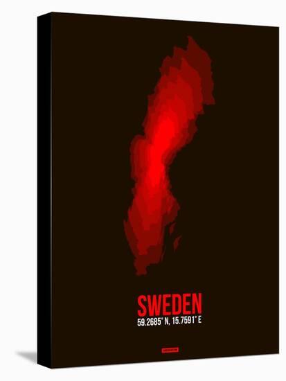 Sweden Radiant Map 1-NaxArt-Stretched Canvas