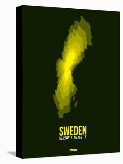 Sweden Radiant Map 3-NaxArt-Stretched Canvas