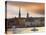 Sweden, Stockholm, Riddarfjarden, Gamla Stan, Passenger Ferries in Bay at Dusk-Shaun Egan-Premier Image Canvas