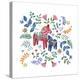 Swedish Dala Horse-Elizabeth Rider-Premier Image Canvas