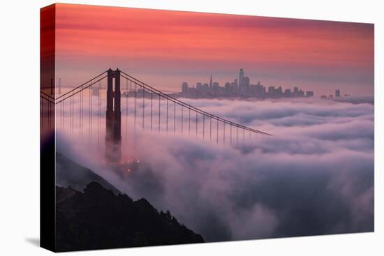 Sweet New Fog City Candy Sky Sunrise Golden Gate Bridge San Francisco-Vincent James-Premier Image Canvas