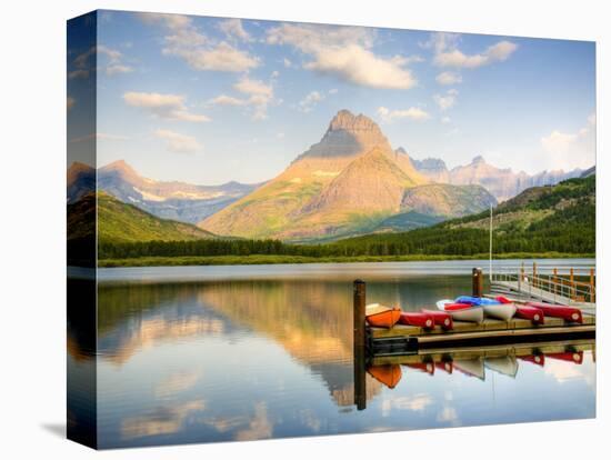 Swiftcurrent Lake, Many Glacier, Glacier National Park, Montana, USA-Jamie & Judy Wild-Premier Image Canvas