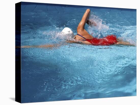 Swimmer in Red Suit-null-Premier Image Canvas