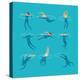 Swimming and Diving People in Swimming Pool-MicroOne-Stretched Canvas