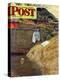 "Swimming Hole" Saturday Evening Post Cover, August 11,1945-Norman Rockwell-Premier Image Canvas
