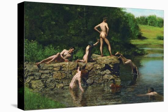 Swimming-Thomas Cowperthwait Eakins-Stretched Canvas