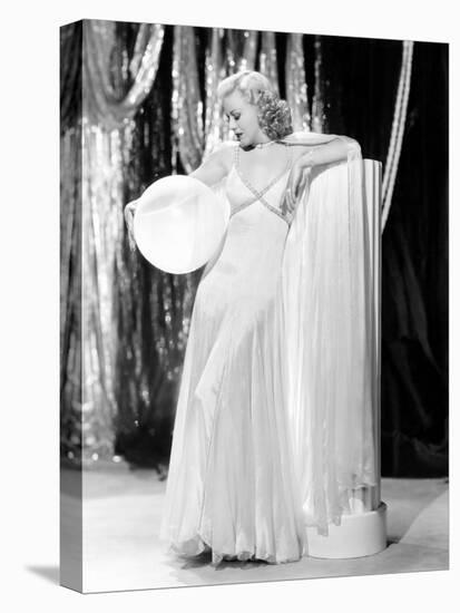 Swing Time, Ginger Rogers in Ensemble Designed by Bernard Newman, 1936-null-Stretched Canvas