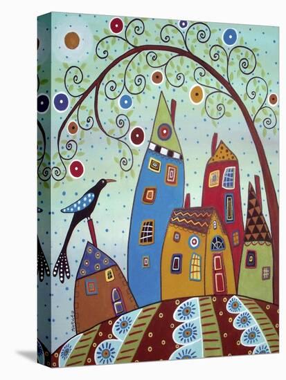 Swirl Tree Bird & Houses-Karla Gerard-Premier Image Canvas