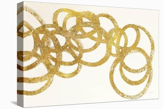 Swirling Element I Crop II Gold-Shirley Novak-Stretched Canvas