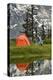 Switzerland, Canton Wallis, Bernese Oberland, Gro§e Scheidegg, Woman, Tent, Camping, Cook-Rainer Mirau-Premier Image Canvas