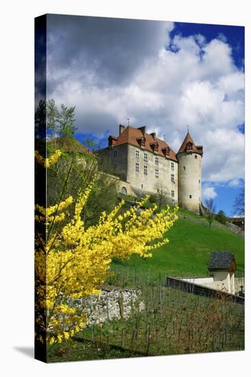 Switzerland, 'Chateau De Gruy?res' in the Swiss Canton Fribourg on a Sunny Spring Day-Uwe Steffens-Premier Image Canvas