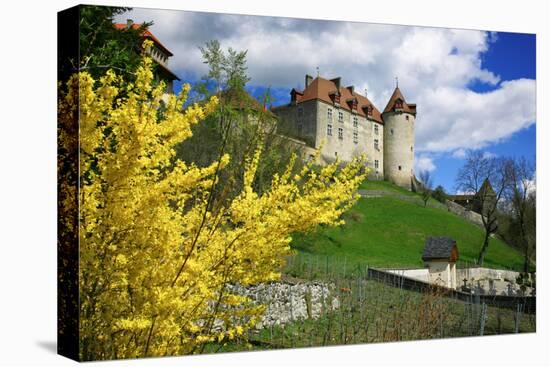 Switzerland, 'Chateau De Gruy?res' in the Swiss Canton Fribourg on a Sunny Spring Day-Uwe Steffens-Premier Image Canvas