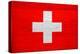 Switzerland Flag Design with Wood Patterning - Flags of the World Series-Philippe Hugonnard-Stretched Canvas