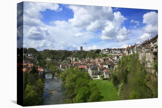 Switzerland, Fribourg on the Sarine River-Uwe Steffens-Premier Image Canvas