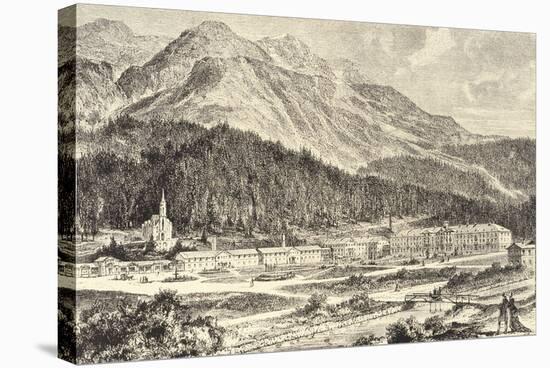 Switzerland, St Moritz Bad in Graubunden-null-Premier Image Canvas