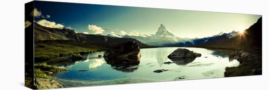 Switzerland, Valais, Zermatt, Lake Stelli and Matterhorn (Cervin) Peak-Michele Falzone-Premier Image Canvas