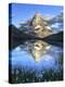 Switzerland, Valais, Zermatt, Matterhorn (Cervin) Peak and Riffel Lake-Michele Falzone-Premier Image Canvas