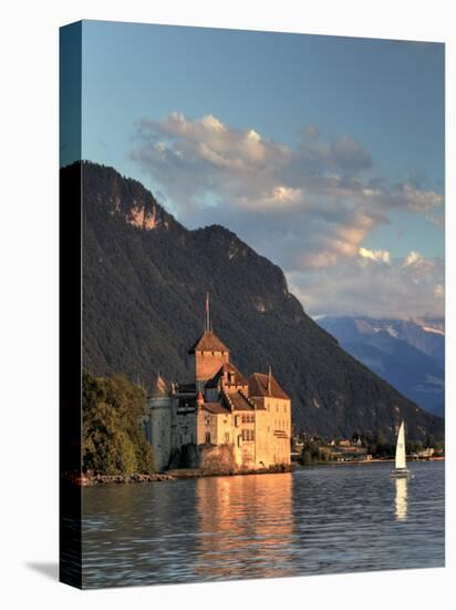 Switzerland, Vaud, Montreaux, Chateau De Chillon and Lake Geneva (Lac Leman)-Michele Falzone-Premier Image Canvas