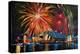 Sydney Australia Silvester with Opera Fireworks-Martina Bleichner-Stretched Canvas